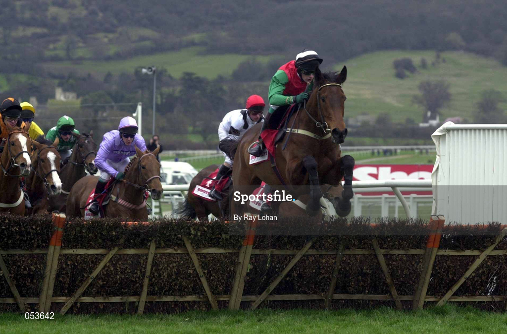 16 March 2000; Limestone Lad, with Shane McGovern up, leads the field first time round during the Bonusprint Stayers' Hurdle on Day Three of the Cheltenham Racing Festival at Prestbury Park in Cheltenham, England. Photo by Ray Lohan/Sportsfile