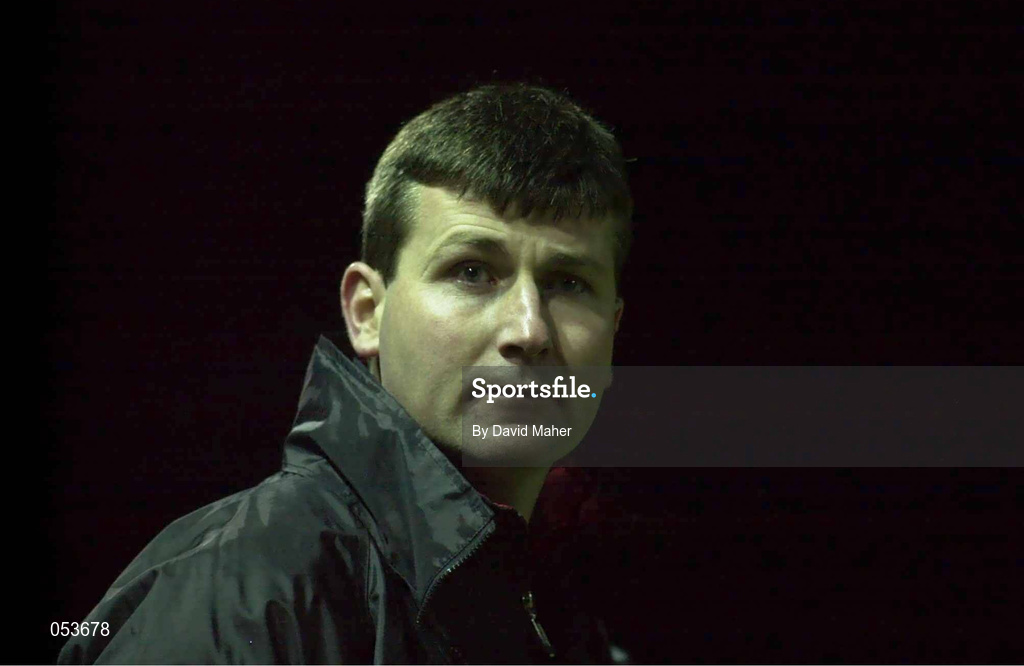 6 January 2000; Longford Town manager Stephen Kenny during the Harp Lager FAI Cup Second Round match between Longford Town and Cork City at Flancare Park in Longford. Photo by David Maher/Sportsfile