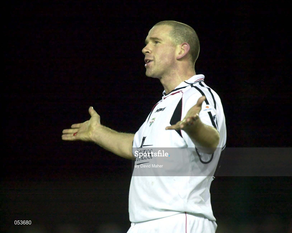6 January 2000; Stephen Gaughan of Cork City during the Harp Lager FAI Cup Second Round match between Longford Town and Cork City at Flancare Park in Longford. Photo by David Maher/Sportsfile