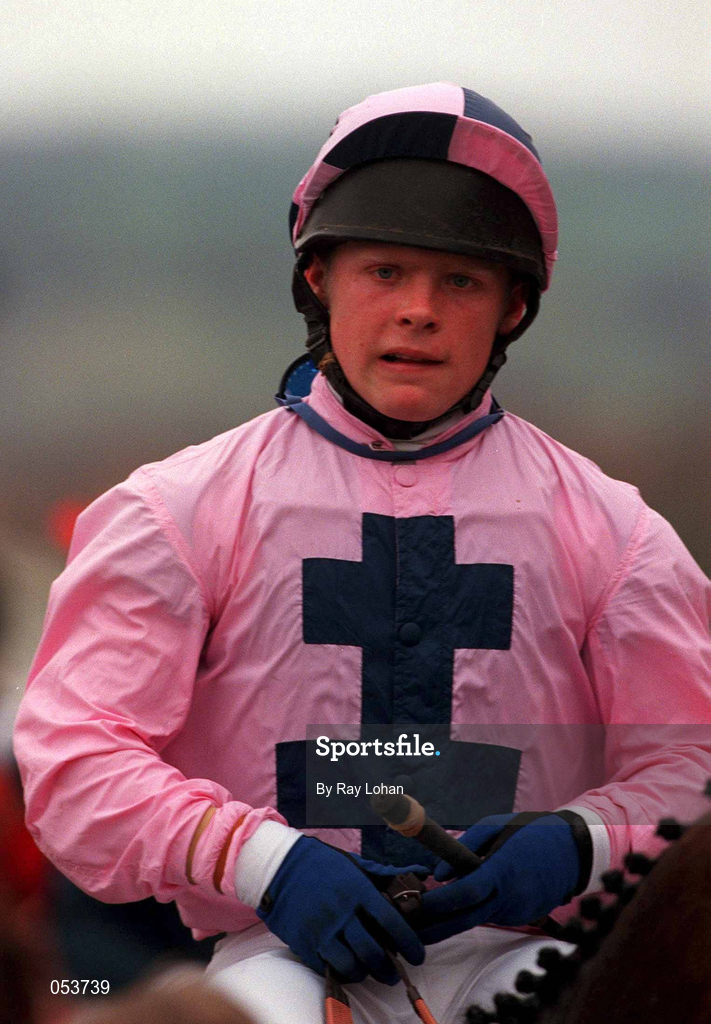 16 March 2000; Jockey Benjamin Hitchcott, on Real Value, ahead of the Christie's Foxhunter Chase Challenge Cup on Day Three of the Cheltenham Racing Festival at Prestbury Park in Cheltenham, England. Photo by Ray Lohan/Sportsfile