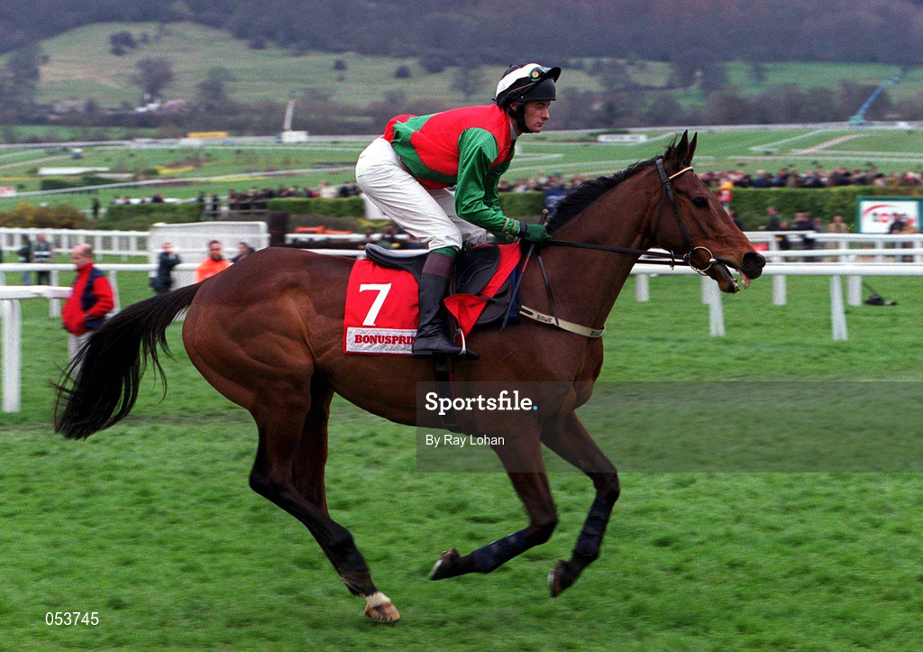 16 March 2000; Limestone Lad, with Shane McGovern up, canters to the start of the Bonusprint Stayers' Hurdle on Day Three of the Cheltenham Racing Festival at Prestbury Park in Cheltenham, England. Photo by Ray Lohan/Sportsfile