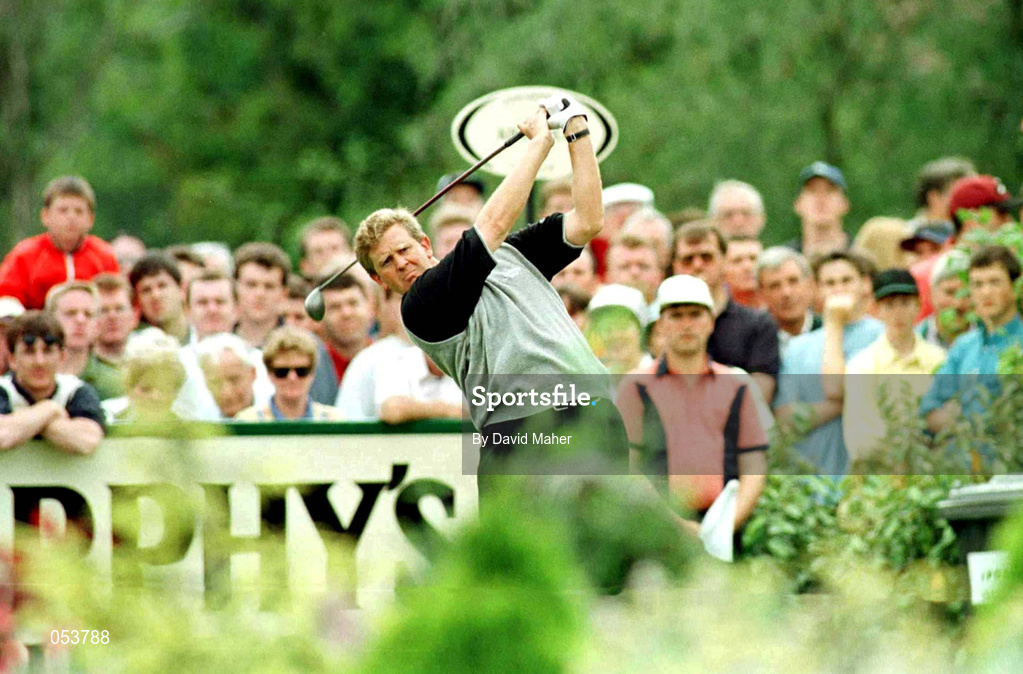 5 July 1997; Colin Montgomerie of Scotland tees off from the first tee box during the third round of the Murphy's Irish Open Golf Championship at Druid's Glen Golf Course in Wicklow. Photo by David Maher/Sportsfile