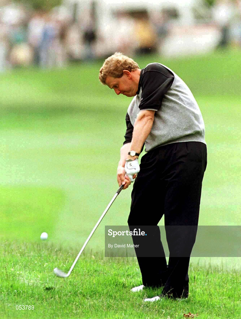 5 July 1997; Colin Montgomerie of Scotland plays from the semi-rough on the first fairway during the third round of the Murphy's Irish Open Golf Championship at Druid's Glen Golf Course in Wicklow. Photo by David Maher/Sportsfile