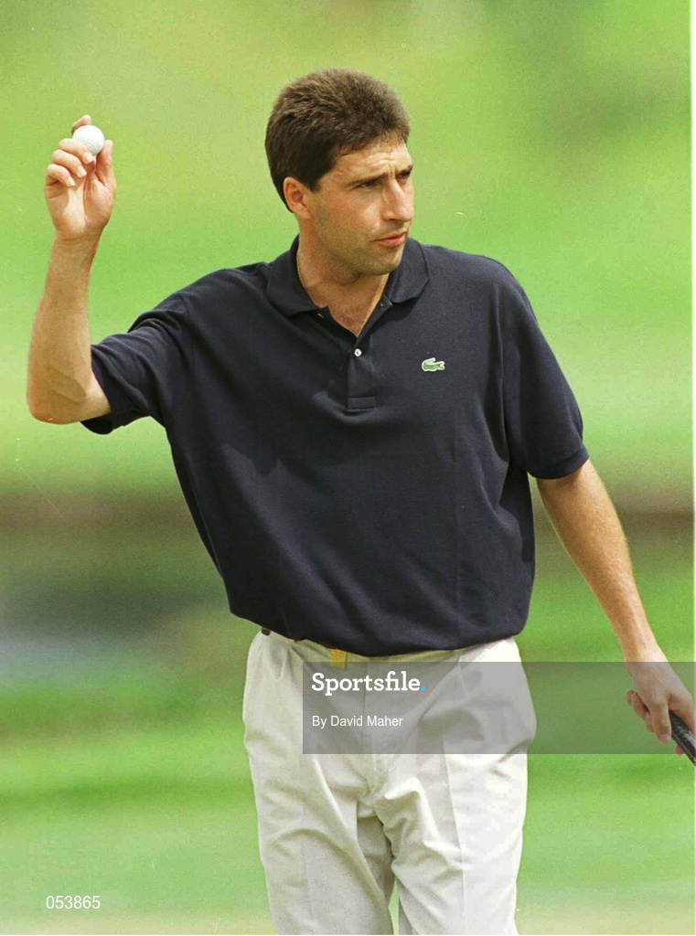 5 July 1997; Jose Maria Olazabal of Spain acknowledges the crowd's applause after he shot a course record of 65 during the third round of the Murphy's Irish Open Golf Championship at Druid's Glen Golf Course in Wicklow. Photo by David Maher/Sportsfile