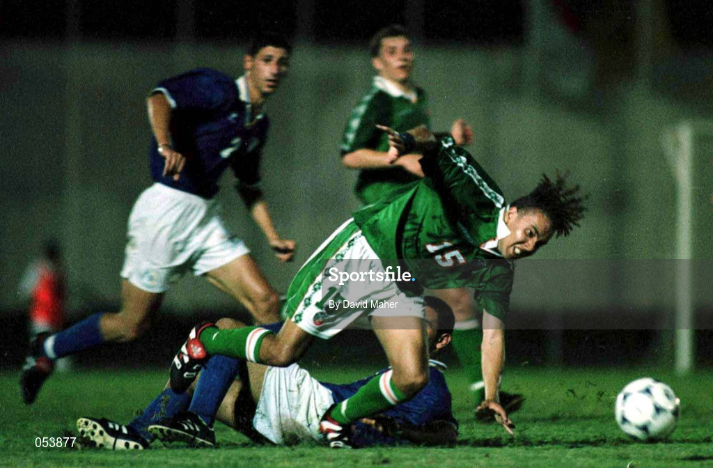 23 July 1998; Liam George of Republic of Ireland during the UEFA European Under-18 Championship Group B match between Republic of Ireland and Cyprus at Municipal Stadium in Ayia Napa, Cyprus. Photo by David Maher/Sportsfile