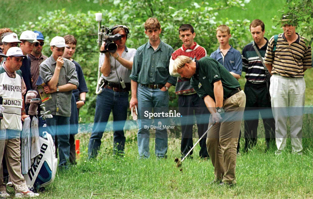 5 July 1997; Michael Jonzon of Sweden plays out of the rough at the seventh, where he had a triple bogey, during the third round of the Murphy's Irish Open Golf Championship at Druid's Glen Golf Course in Wicklow. Photo by David Maher/Sportsfile
