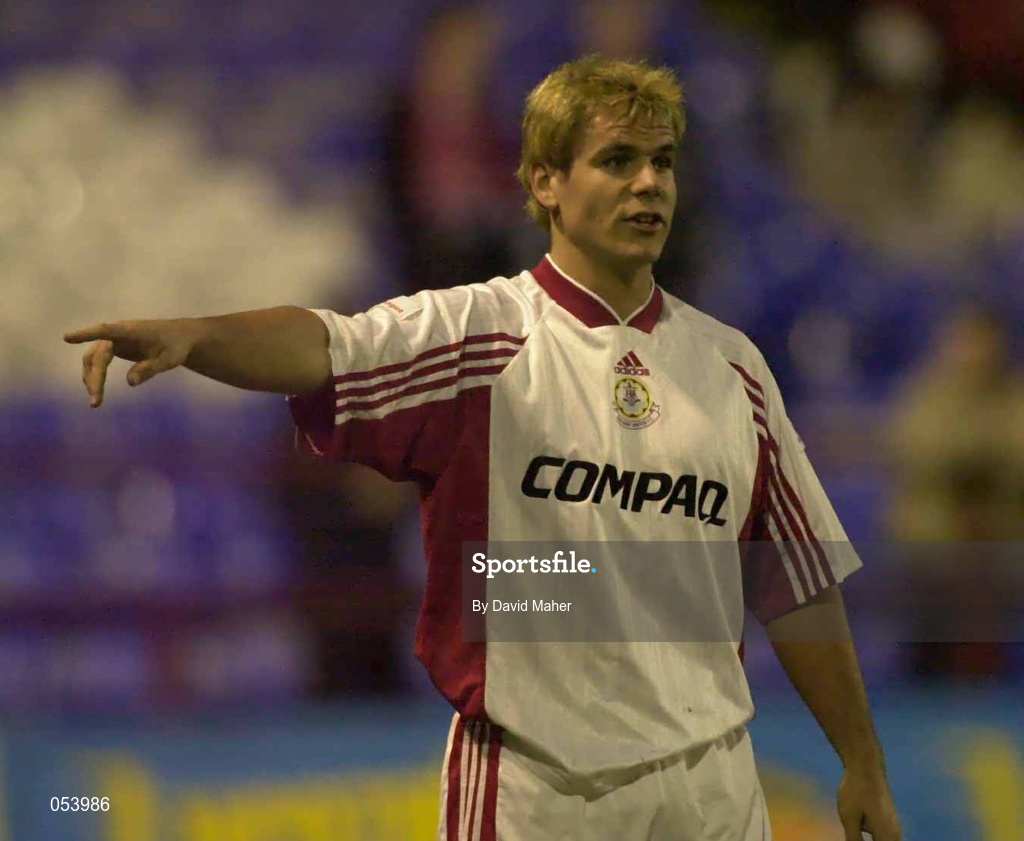 3 January 2000; Stephen Grant of Galway United during the Eircom League Premier Division match between Shelbourne and Galway United at Tolka Park in Dublin. Photo by David Maher/Sportsfile
