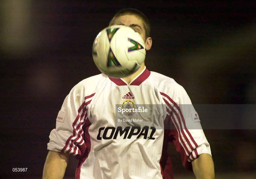3 January 2000; Tom Burke of Galway United during the Eircom League Premier Division match between Shelbourne and Galway United at Tolka Park in Dublin. Photo by David Maher/Sportsfile
