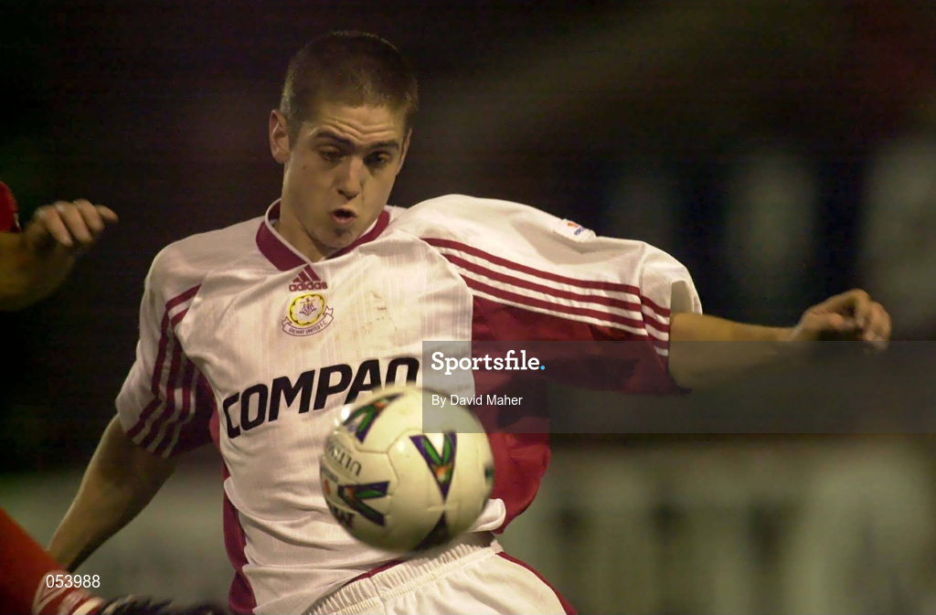 3 January 2000; Tom Burke of Galway United during the Eircom League Premier Division match between Shelbourne and Galway United at Tolka Park in Dublin. Photo by David Maher/Sportsfile