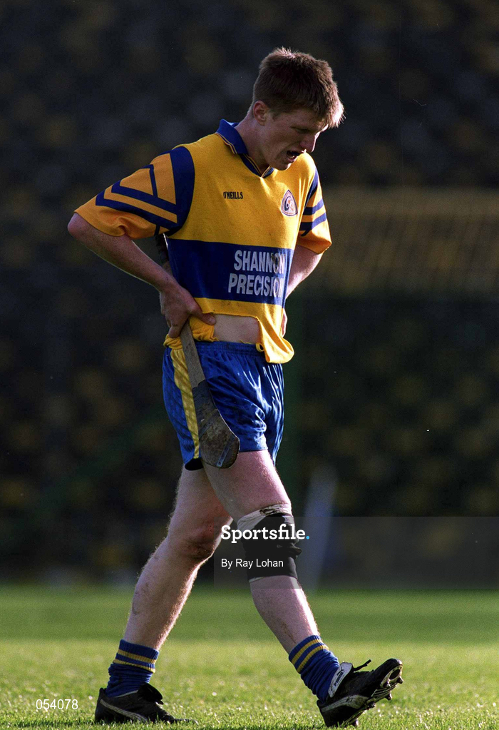 26 November 2000; Niall Gilligan of Sixmilebridge during the AIB Munster Senior Hurling Club Championship Final match between Sixmilebridge and Mount Sion at Semple Stadium in Thurles, Tipperary. Photo by Ray Lohan/Sportsfile