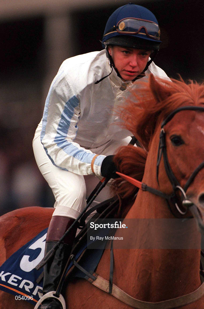26 December 2000; Jockey Caroline Hutchinson during Day 1 of the Leopardstown Christmas Festival at Leopardstown Racecourse in Dublin. Photo by Ray McManus/Sportsfile