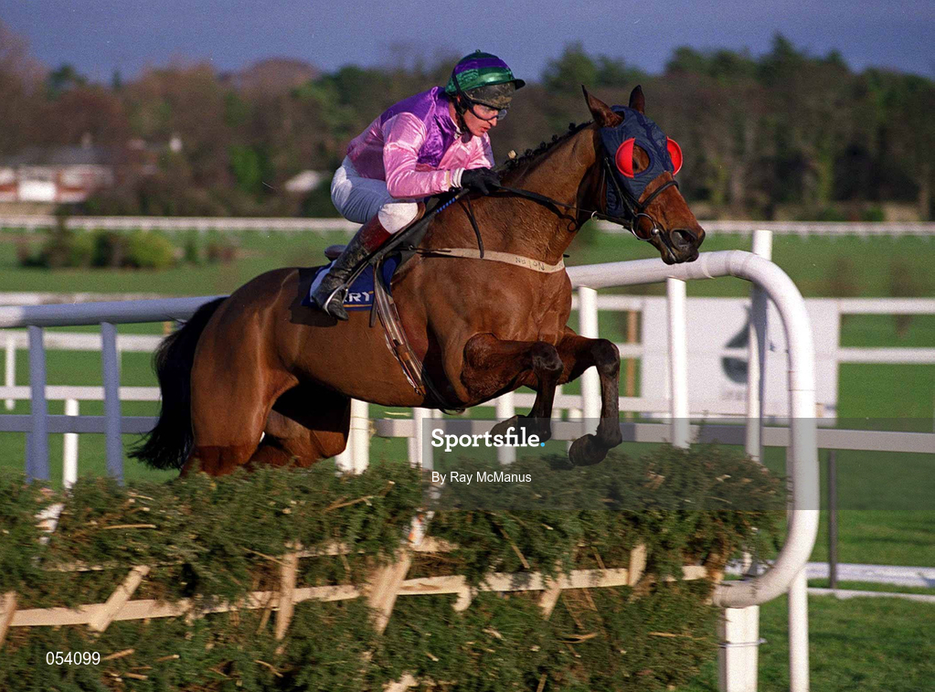 26 December 1999; Colonial Sunset, with Norman Williamson up, clears a hurdle during the Move-Over-Butter Extended Handicap Hurdle on day one of the Leopardstown Christmas Festival at Leopardstown racecourse in Dublin. Photo by Ray McManus/Sportsfile