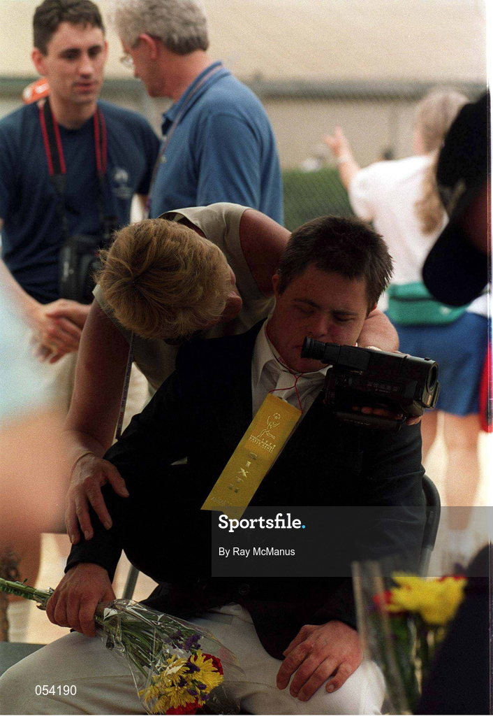 2 July 1999; Diarmuid Sweetman from Kanturk, Cork, who took part in the Equestrian events at the 1999 Special Olympics World Summer Games in Raleigh, North Carolina, USA. Photo by Ray McManus/Sportsfile
