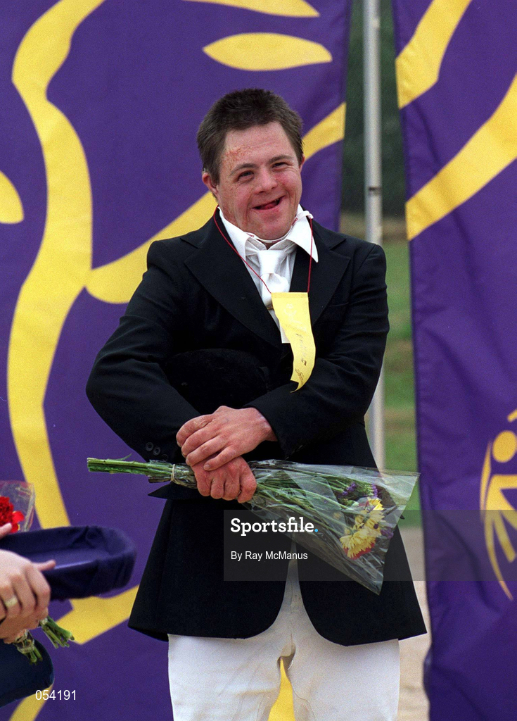 2 July 1999; Diarmuid Sweetman from Kanturk, Cork who took part in the Equestrian events at the 1999 Special olympics World Summer Games in Raleigh, North Carolina, USA. Issued by Ray McManus SPORTSFILE