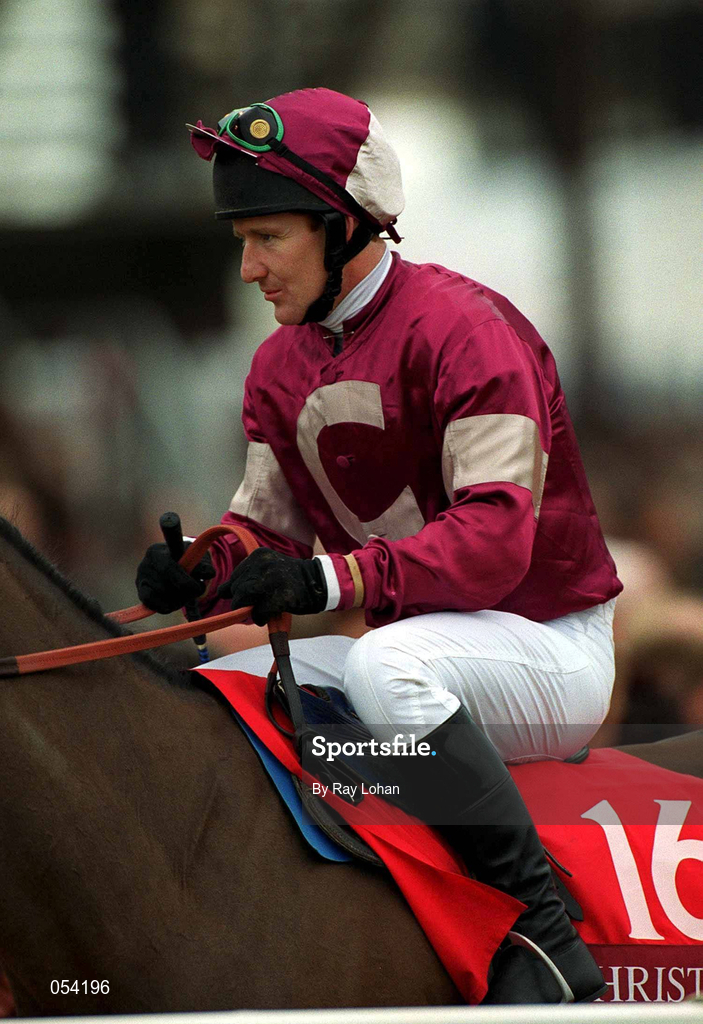 16 March 2000; Jockey Philp Fenton on Sheltering ahead of the Christie's Foxhunter Chase Challenge Cup on Day Three of the Cheltenham Racing Festival at Prestbury Park in Cheltenham, England. Photo by Ray Lohan/Sportsfile