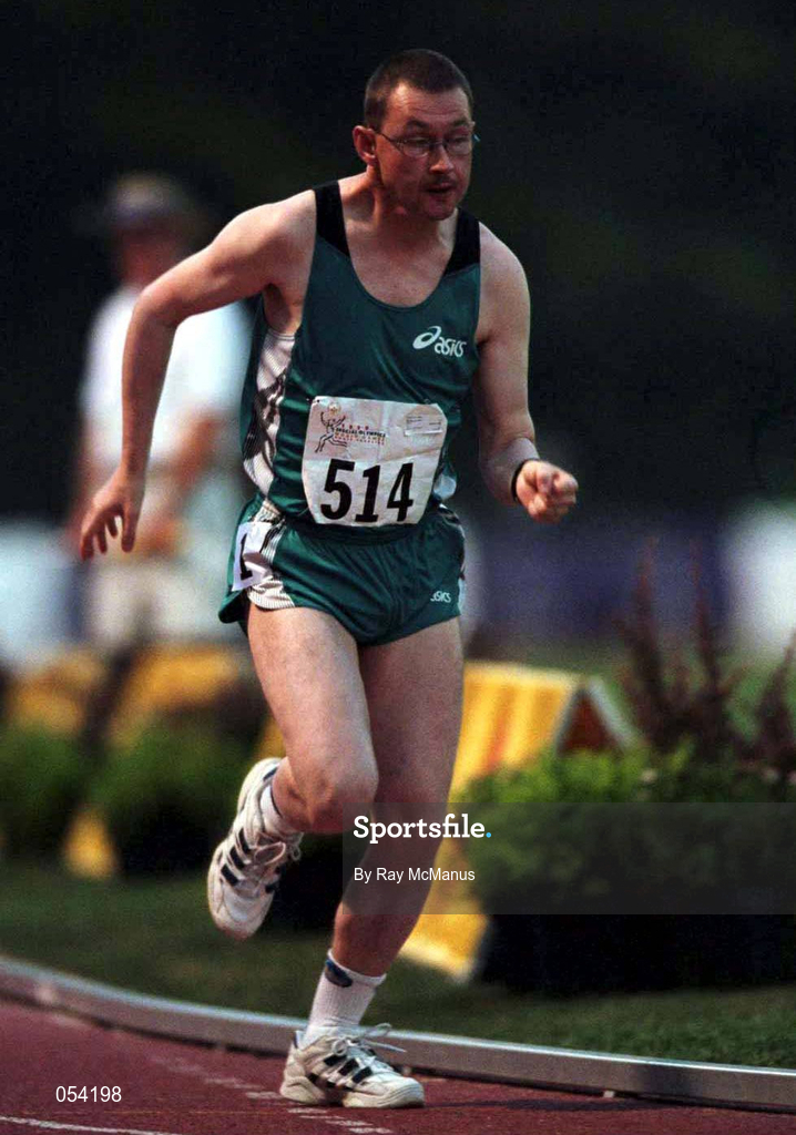 29 June 1999; John Blackburn of Special Olympics Ireland, from Newtown, Wexford competing in the 400m. John later won a Gold medal in the Shot Put at the 1999 Special Olympics World Summer Games in Raleigh, North Carolina, USA. Photo by Ray McManus/Sportsfile