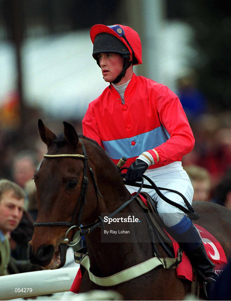 16 March 2000; Gillian Cove, with Richard Young up, canters to the start of the Christie's Foxhunter Chase Challenge Cup on Day Three of the Cheltenham Racing Festival at Prestbury Park in Cheltenham, England. Photo by Ray Lohan/Sportsfile