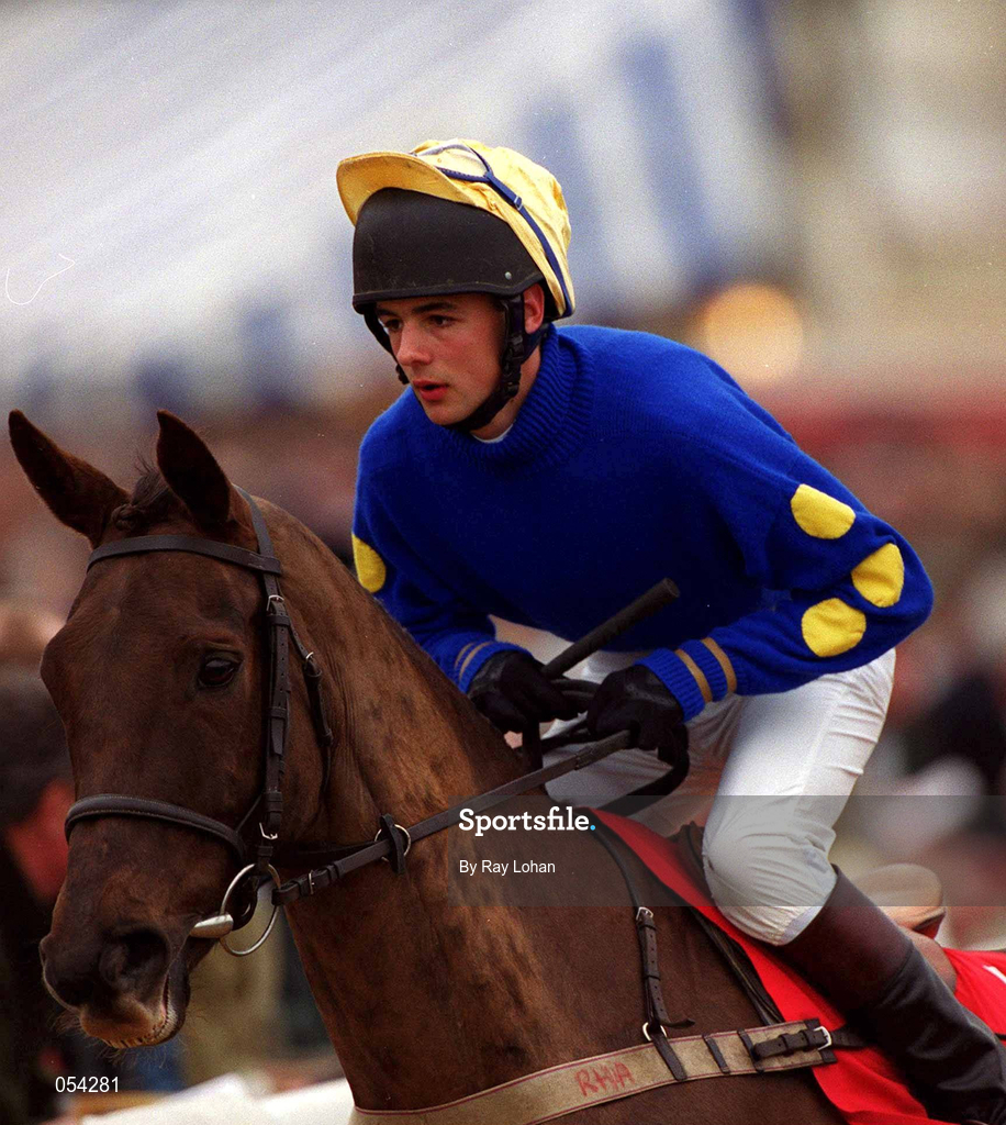 16 March 2000; Miss O'Grady, with Robert Walford up, canters to the start of the Christie's Foxhunter Chase Challenge Cup on Day Three of the Cheltenham Racing Festival at Prestbury Park in Cheltenham, England. Photo by Ray Lohan/Sportsfile