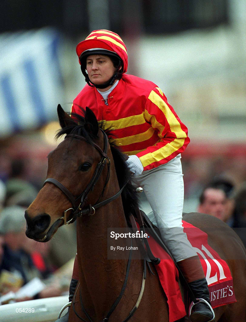 16 March 2000; Brambledown, with B Sillars up, canters to the start of the Christie's Foxhunter Chase Challenge Cup on Day Three of the Cheltenham Racing Festival at Prestbury Park in Cheltenham, England. Photo by Ray Lohan/Sportsfile