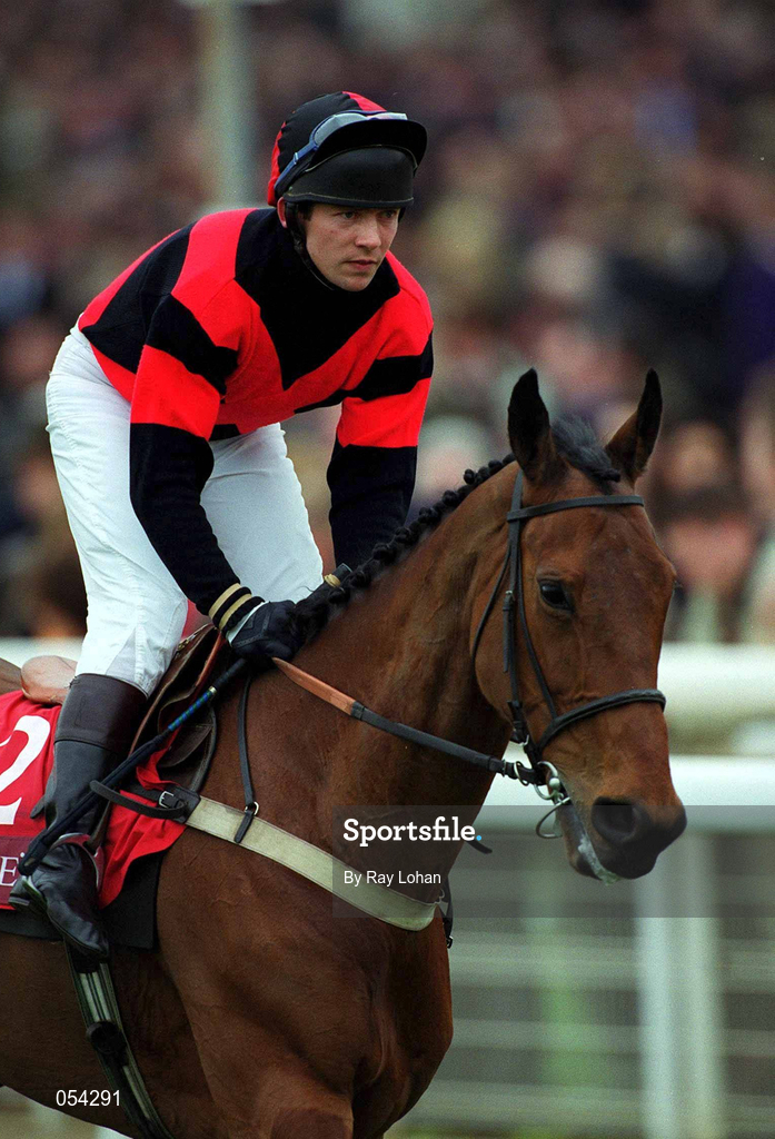 16 March 2000; Coolvawn Lady, with J Jukes up, canters to the start of the Christie's Foxhunter Chase Challenge Cup on Day Three of the Cheltenham Racing Festival at Prestbury Park in Cheltenham, England. Photo by Ray Lohan/Sportsfile