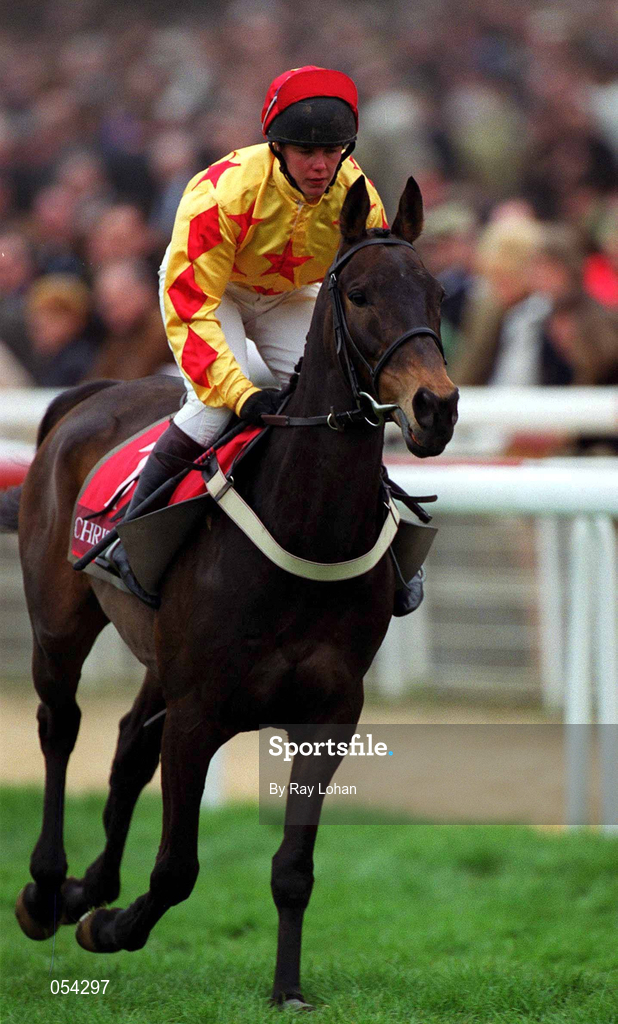 16 March 2000; Knight of Passion, with Miss P Jones up, canters to the start of the Christie's Foxhunter Chase Challenge Cup on Day Three of the Cheltenham Racing Festival at Prestbury Park in Cheltenham, England. Photo by Ray Lohan/Sportsfile