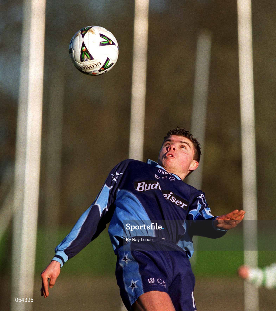 14 January 2001; Kevin Grogan of UCD during the Eircom League Premier Division match between Shamrock Rovers and UCD at Morton Stadium in Santry, Dublin. Photo by Ray Lohan/Sportsfile