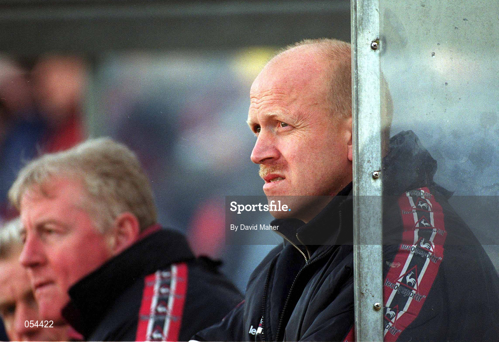 14 January 2001; Cork City assistant manager Liam Murphy during the Eircom League Cup Second Round Replay match between Cork City and Longford Town at Turners Cross in Cork. Photo by David Maher/Sportsfile