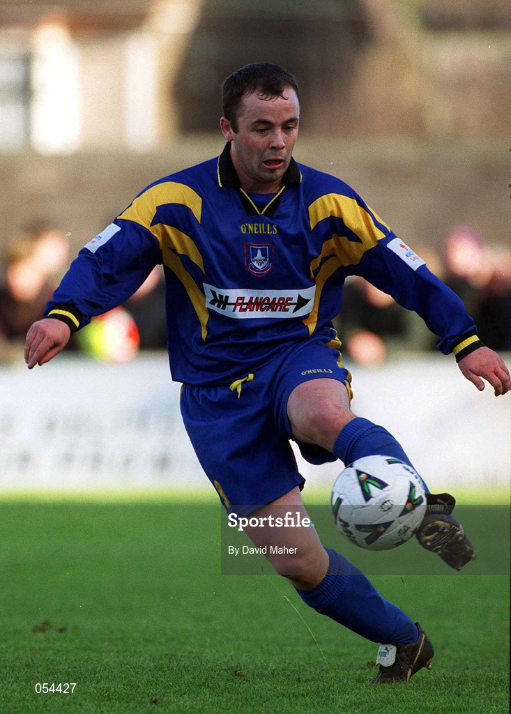 14 January 2001; Niall Byrne of Longford Town during the Eircom League Cup Second Round Replay match between Cork City and Longford Town at Turners Cross in Cork. Photo by David Maher/Sportsfile