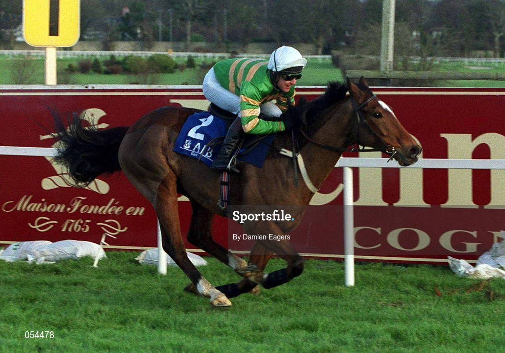 29 December 1999; Istabraq, with Charlie Swan up, on his way to winning The AIB Agri Business December Festival Hurdle during Day Four of the Leopardstown Christmas Festival at Leopardstown Racecourse in Dublin. Photo by Damien Eagers/Sportsfile