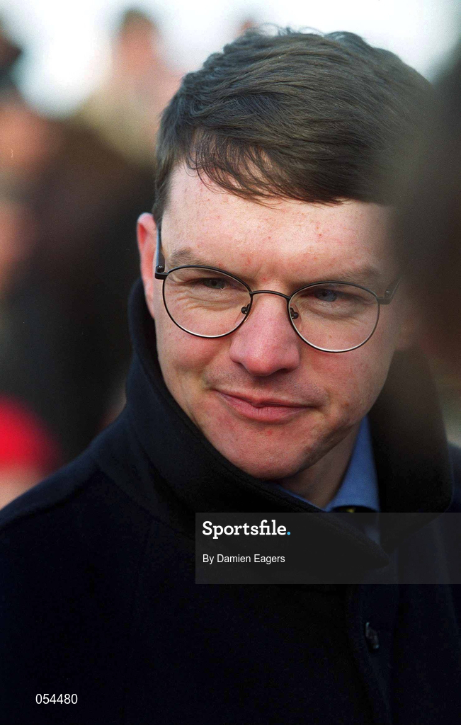 29 December 1999; Trainer Aidan O'Brien during Day Four of the Leopardstown Christmas Festival at Leopardstown Racecourse in Dublin. Photo by Damien Eagers/Sportsfile