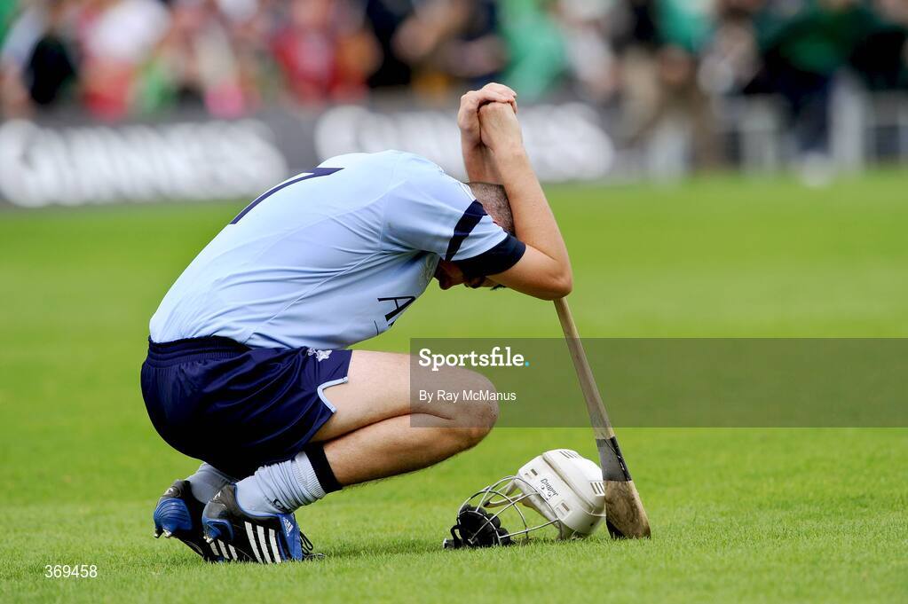 26 July 2009; Dublin's Michael Carton at the end of the game. GAA All-Ireland Senior Hurling Championship Quarter-Final, Dublin v Limerick, Semple Stadium, Thurles, Co. Tipperary. Picture credit: Ray McManus / SPORTSFILE