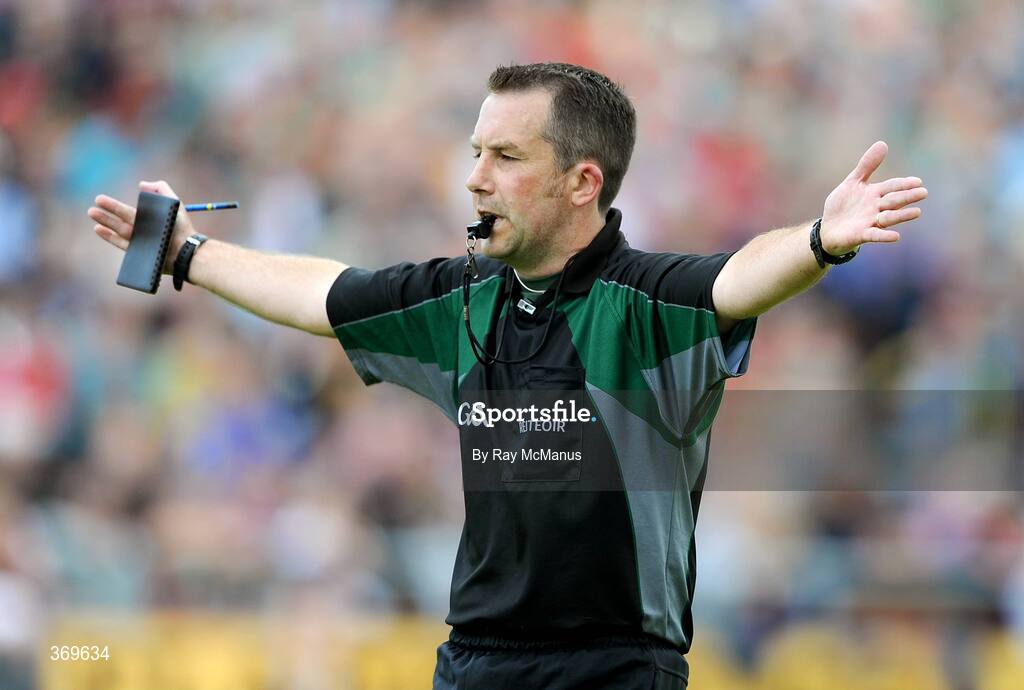 19 July 2009; Referee Eamon O'Grady, Leitrim. GAA Football Connacht Senior Championship Final, Galway v Mayo, Pearse Stadium, Salthill, Galway. Picture credit: Ray McManus / SPORTSFILE