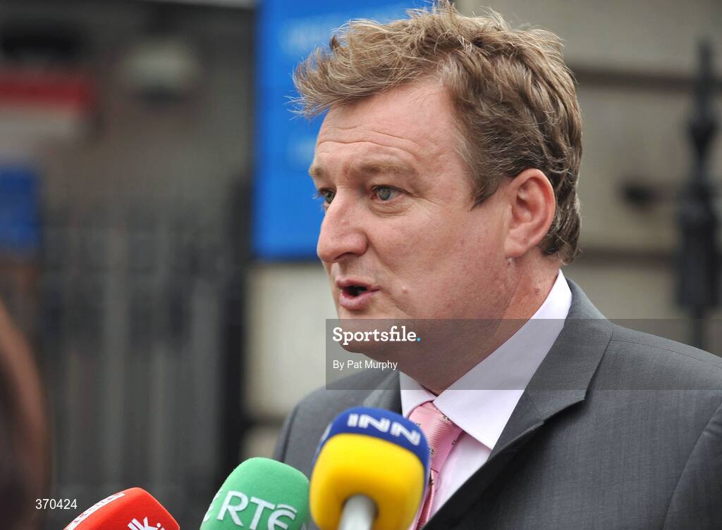 31 July 2009; Cork City owner and chairman Tom Coughlan leaves the Four Courts after a judgement in the High Court which keeps the club in business. High Court, Four Courts, Dublin. Picture credit: Pat Murphy / SPORTSFILE