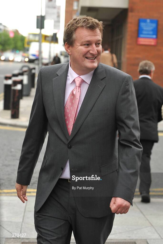 31 July 2009; Cork City owner and chairman Tom Coughlan leaves the Four Courts after a judgement in the High Court which keeps the club in business. High Court, Four Courts, Dublin. Picture credit: Pat Murphy / SPORTSFILE