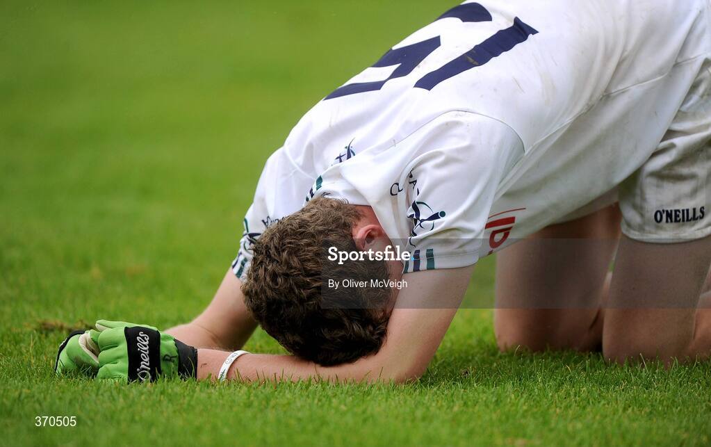 1 August 2009; A dejected Cian Reynolds, Kildare, after the game. ESB GAA Football All-Ireland Minor Championship Quarter-Final, Armagh v Kildare, Kingspan Breffni Park, Cavan. Picture credit: Oliver McVeigh / SPORTSFILE