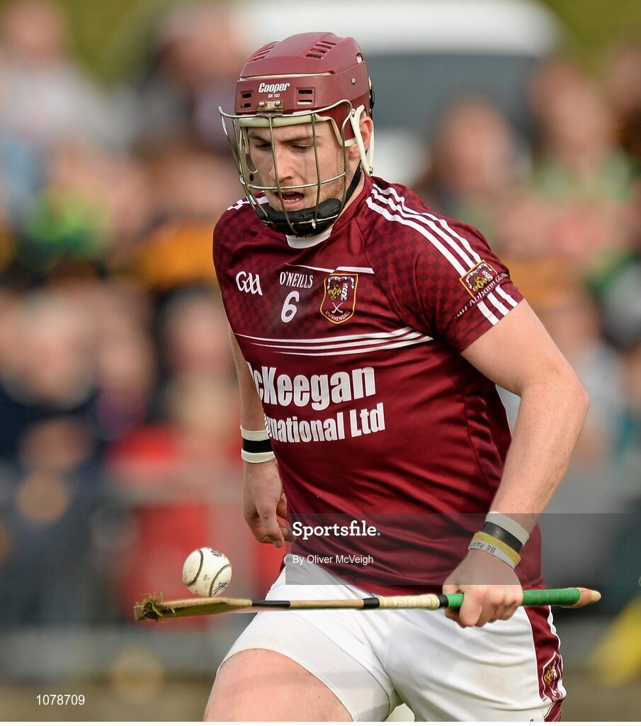 27 September 2015; Ryan McCambridge, Ruairi Og Cushendall. Antrim Senior Championship Hurling Final, Ruairi Og Cushendall v Ballycastle McQuillan, Dunloy GAA Club, Dunloy, Co. Antrim. Picture credit: Oliver McVeigh / SPORTSFILE