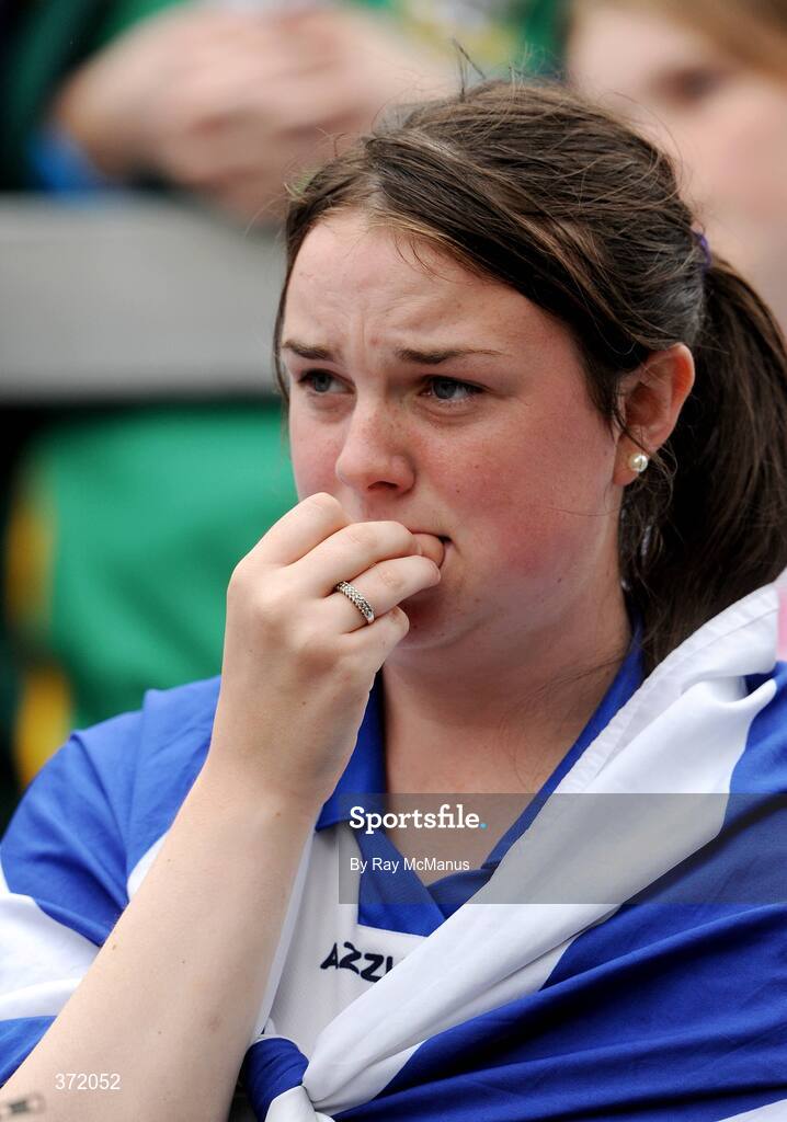 9 August 2009; A Waterford supporter watches the closing minutes of the first-half. GAA Hurling All-Ireland Senior Championship Semi-Final, Kilkenny v Waterford, Croke Park, Dublin. Picture credit: Ray McManus / SPORTSFILE