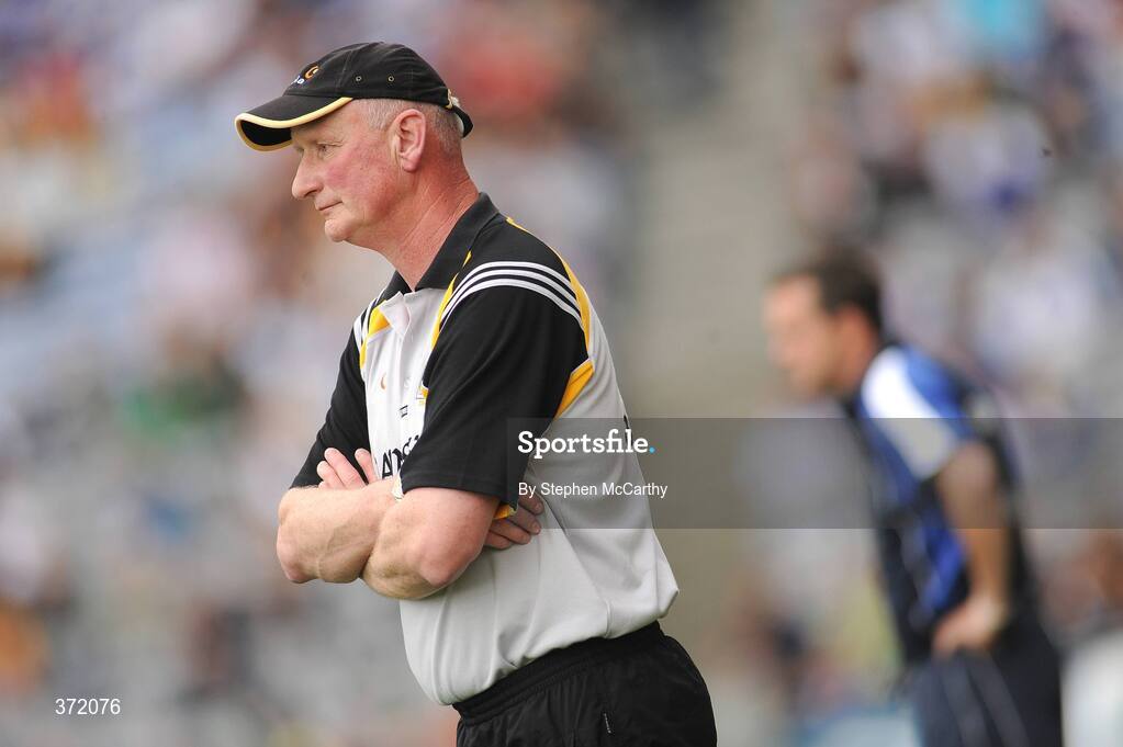9 August 2009; Kilkenny manager Brian Cody and Waterford manager Davy Fitzgerald during the final moments of the game. GAA Hurling All-Ireland Senior Championship Semi-Final, Kilkenny v Waterford, Croke Park, Dublin. Picture credit: Stephen McCarthy / SPORTSFILE