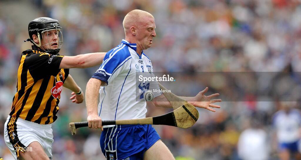 9 August 2009; John Mullane, Waterford, in action against Jackie Tyrrell, Kilkenny. GAA Hurling All-Ireland Senior Championship Semi-Final, Kilkenny v Waterford, Croke Park, Dublin. Picture credit: Ray McManus / SPORTSFILE