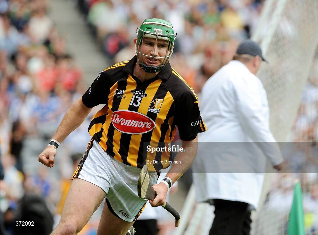 9 August 2009; Eddie Brennan, Kilkenny, celebrates scoring his side's first goal. GAA Hurling All-Ireland Senior Championship Semi-Final, Kilkenny v Waterford, Croke Park, Dublin. Picture credit: Daire Brennan / SPORTSFILE