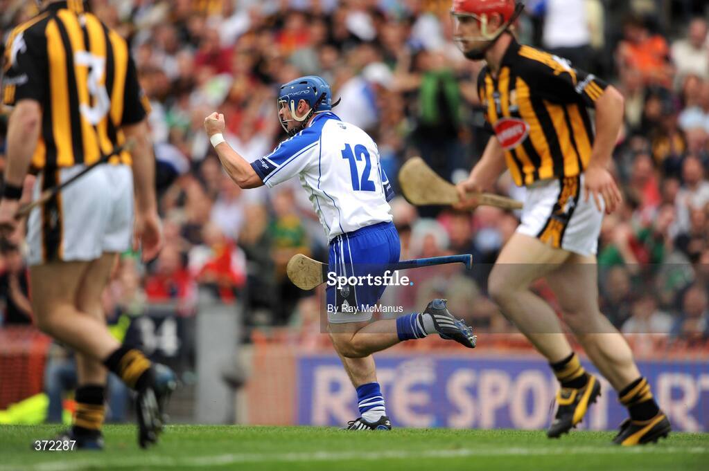 9 August 2009; Shane Walsh celebrates scoring his fourth minute goal for Waterford. GAA Hurling All-Ireland Senior Championship Semi-Final, Kilkenny v Waterford, Croke Park, Dublin. Picture credit: Ray McManus / SPORTSFILE