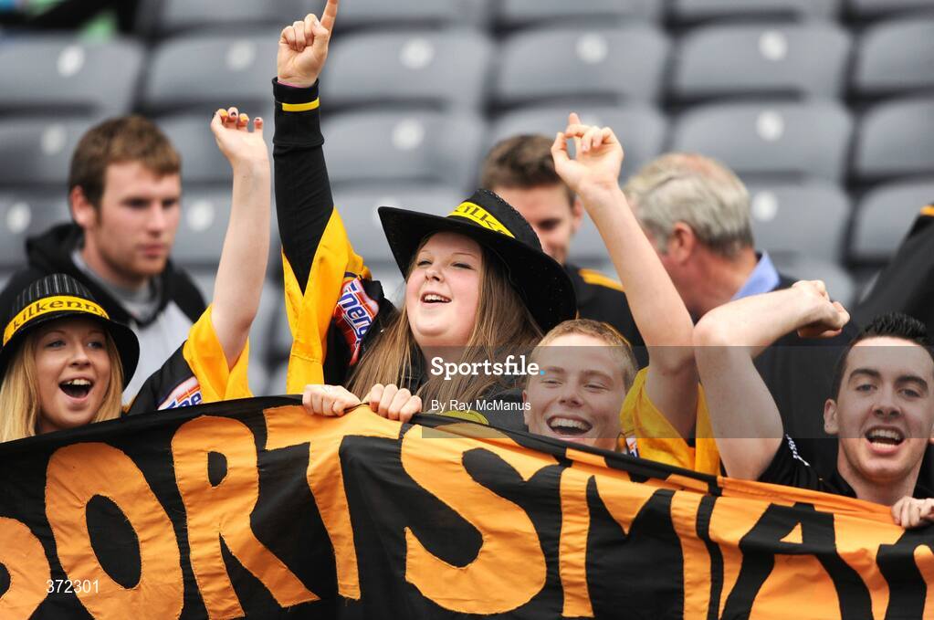 9 August 2009; Jubilant Kilkenny supporters after the game. GAA Hurling All-Ireland Senior Championship Semi-Final, Kilkenny v Waterford, Croke Park, Dublin. Picture credit: Ray McManus / SPORTSFILE