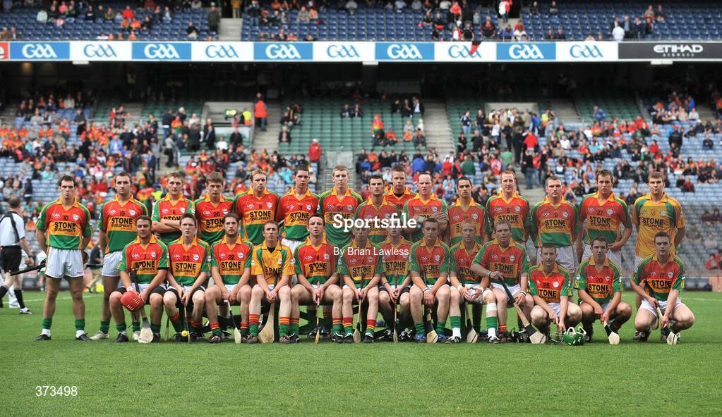 11 July 2009; The Carlow squad. Christy Ring Cup Final, Carlow v Down, Croke Park, Dublin. Picture credit: Brian Lawless / SPORTSFILE