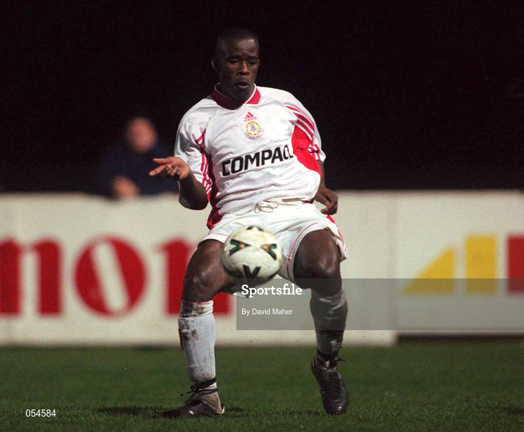 11 January 2000; Eric Lavine of Galway United during the Harp Larger FAI Cup Second Round Replay match between St Patrick's Athletic and Galway United at Richmond Park in Dublin. Photo by David Maher/Sportsfile