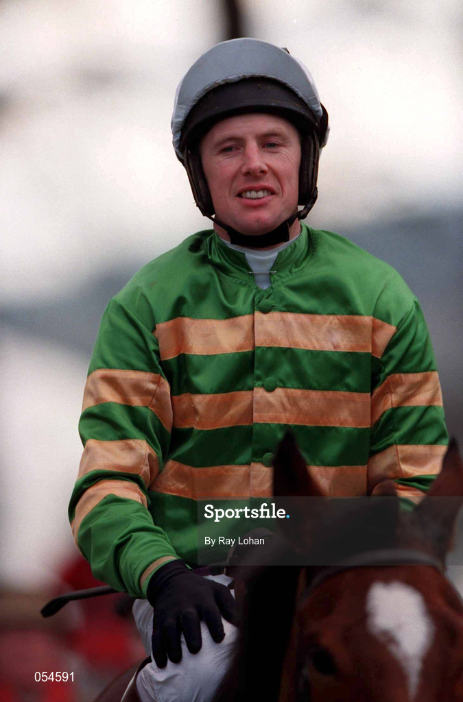 23 January 2000; Jockey Charlie Swan at Leopardstown Racecourse in Dublin. Photo by Ray Lohan/Sportsfile