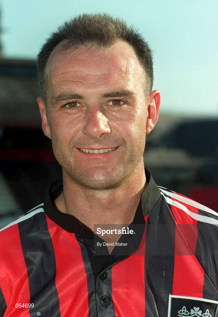 24 June 1995; Martin Murray of Bohemians ahead of the UEFA Intertoto Cup Group 5 match between Bohemians and Odense at Dalymount Park in Dublin. Photo by David Maher/Sportsfile