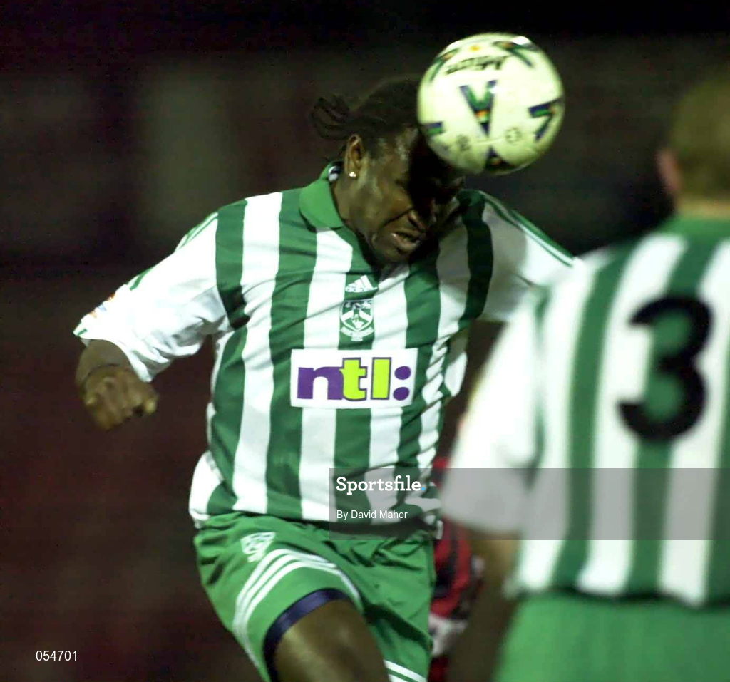 12 January 2001; Wesley Charles of Bray Wanderers during the Eircom League Premier Division match between Bray Wanderers and Longford Town at Carlisle Grounds in Bray, Wicklow. Photo by David Maher/Sportsfile