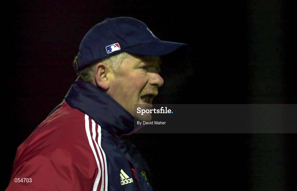 12 January 2001; Bray Wanderers manager Pat Devlin during the Eircom League Premier Division match between Bray Wanderers and Longford Town at Carlisle Grounds in Bray, Wicklow. Photo by David Maher/Sportsfile