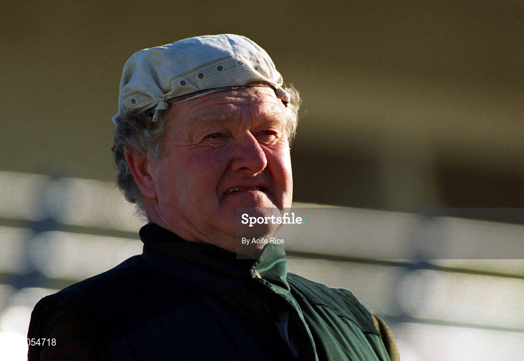 14 January 2001; A supporter watches on during the O'Byrne Cup First Round match between Longford and Laois at Pearse Park in Longford. Photo by Aoife Rice/Sportsfile