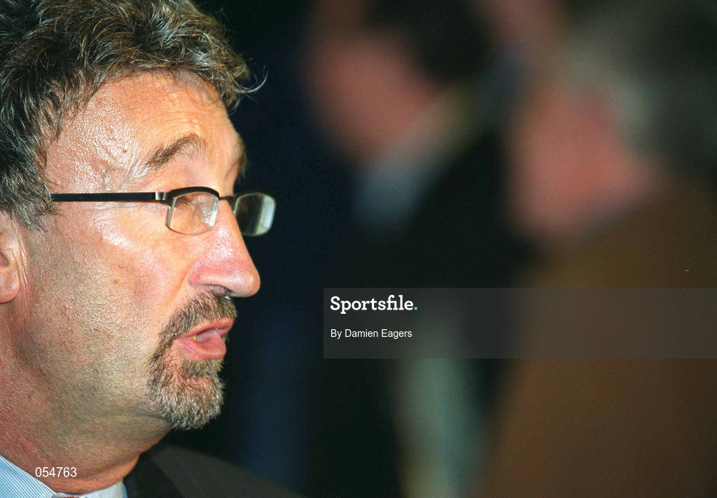 16 January 2000; Eddie Jordan, Chief Executive, Jordan Grand Prix, at the launch of Jordan Grand Prix's Honda powered EJ11 car at Silverstone Circuit in Towcester, England. Photo by Damien Eagers/Sportsfile
